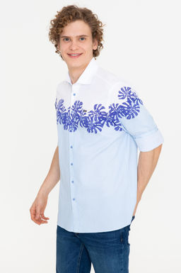 Erkek Mavi Uzun Kollu G_mlek