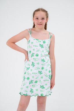 Ночная сорочка подростковая из кулирки Оливия кактус