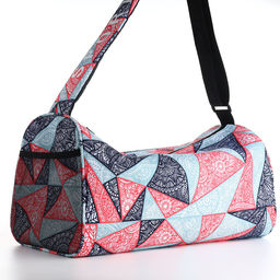 Сумка спортивная на молнии TEXTURA, боковой карман-сетка, регулируемый ремень, средний размер, красная