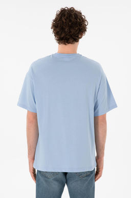 Erkek Oversize Fit Bisiklet Yaka A__k Mavi Ti__rt Sepette S_rpriz _ndirim - U.s. polo assn фото 6