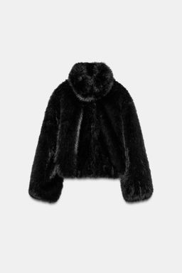 SHORT FAUX FUR COAT - Zara фото 8