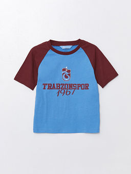 Bisiklet Yaka Trabzonspor Bask?l? Erkek Bebek Ti??rt Ve ?ort 2li Tak?m - Waikiki фото 2