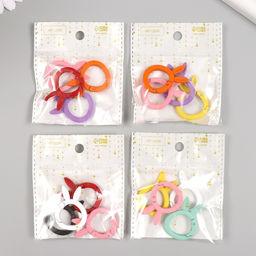 Цена за 4 шт. Карабин металл Голова зайчика МИКС 3,8х2,7 см - Арт узор фото 5