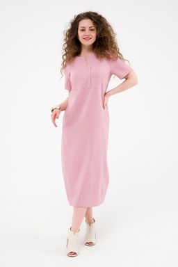 Платье с разрезами розовое - Odis фото 2