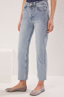 Ac?k Mavi Normal Bel Duz Kesim Comfort Straight Jeans TWOSS25JE00097 - Trendyolmilla фото 3