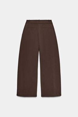 WIDE-LEG TROUSERS WITH THIN BELT - Zara фото 9