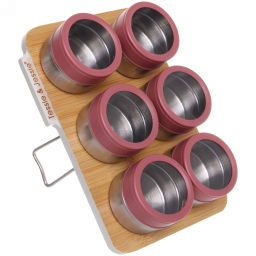 Набор емкостей для специй "Olala" 6шт на подставке 23*16.5см
