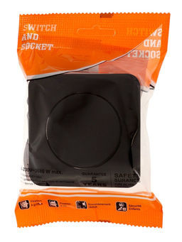 Выключатель проходной, серия Circular, 10 А, одноклавишный, скрытый монтаж, чёрный