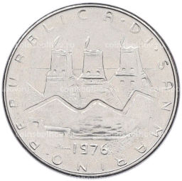 Монета 50 лир 1976 года Сан-Марино