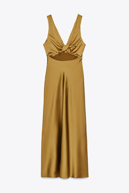 SATIN MIDI DRESS - Zara фото 6