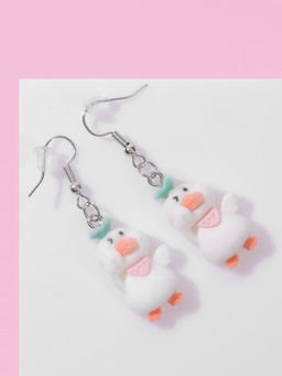 Цена за 6 шт. Серьги детские Выбражулька «Гусь», цветные