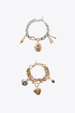 PACK OF 2 BRACELETS WITH BOX CHARMS - Zara фото 2