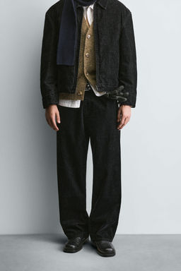 RELAXED FIT VELOUR TROUSERS