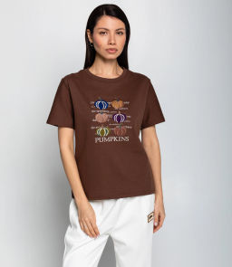 Футболка #КТ30813, шоколадный