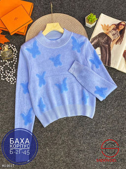 Свитер с бабочками оверсайз - Bruno фото 8