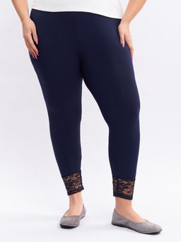 Леггинсы с кружевом LL12939DBL05