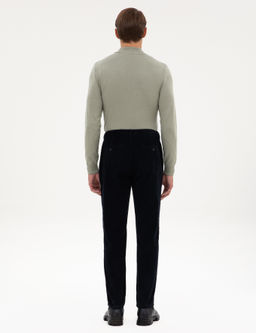 Lacivert Carrot Fit Beli Lastikli Kordonlu Kanvas Pantolon - Pierre cardin фото 4