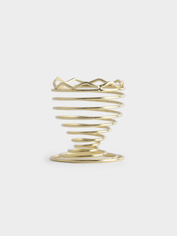 Подставка для яйца, 6 см, сталь, золотистая, Волны, Easter