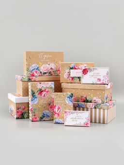 Набор подарочных коробок 10 в 1 «Нежные цветы», 12 × 7 × 4 - 32.5 × 20 × 12.5 см