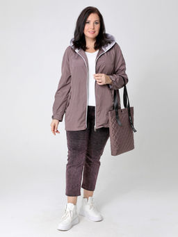 24146 Ветровка серо-коричневый - Dizzyway фото 4