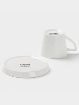 Кофейная пара Magistro White Snow, 120 мл, фарфор, белая