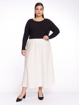 Юбка из плотного трикотажа UB17406WHT04