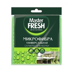 Master FRESH салфетка д/уборки Микрофибра Универсальная (1шт) 30*30см