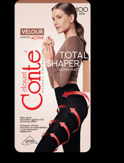 Колготки теплые CONTE Плотные матовые колготки VELOUR ACTIVE 100 Lycra® nero - Conte elegant фото 6