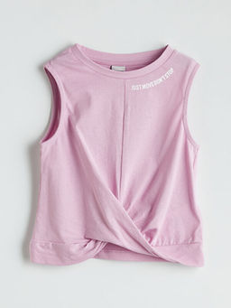 Bisiklet Yaka K?z ?ocuk Crop Atlet