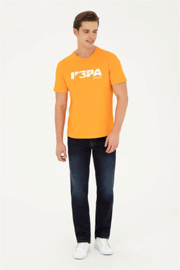 Мужская оранжевая футболка - U.s. polo assn фото 4