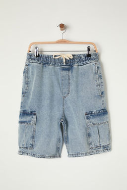 TRENDYOL MAN Mavi Regular Fit Kargo Cepli Denim Kot Sort & Bermuda TMNSS24SR00012 - Trendyolmilla фото 8