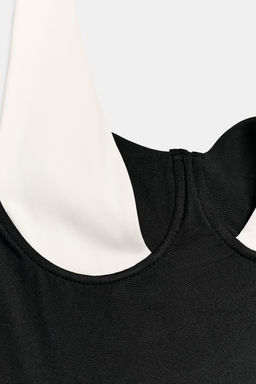 BODY HALTER AROS COMBINADO / Blanco / Negro - Zara фото 6