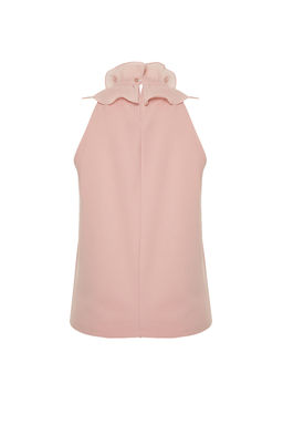 Trendyolmilla Ekru Yaka Detayl? Smart Krep Orme Bluz TWOSS23BZ00932 фото 24