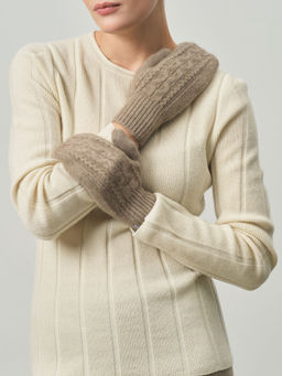 Варежки из кашемира 30128 капучино