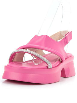 08-PEQ210-3 PINK Босоножки женские (натуральная кожа)