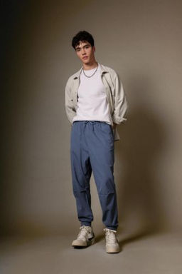 Jogger Gabardin Pantolon Regular Beli Bagc?kl? Cepli Lastikli Paca