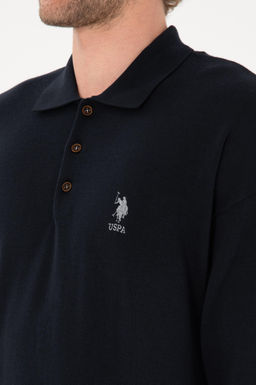 Erkek Comfort Fit Polo Yaka Lacivert Basic Kazak - U.s. polo assn фото 7