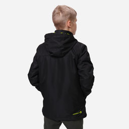 RODOS Куртка для мальчика мембрана демисезон М-245 Чёрный/Чёрный/Лайм