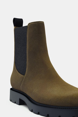 FLAT SUEDE ANKLE BOOTS - Zara фото 8