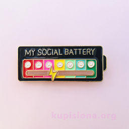 Брошь-значок My social battery