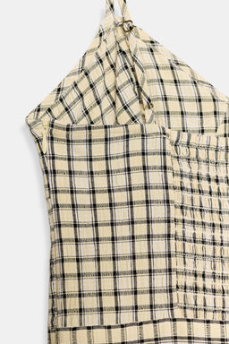 VESTIDO MIDI TIRANTES CUADROS / Amarillo - Zara фото 10