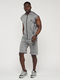 Спортивный костюм летний мужской серого цвета 22610Sr