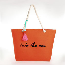 Сумка пляжная Into the sea, 50*34,5*14 см, оранжевый цвет - Nazamok фото 8