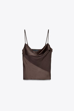 SATIN TRIM CAMISOLE TOP - Zara фото 16