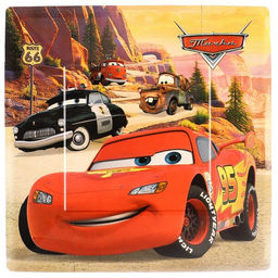 Цена за 10 шт. Тарелка бумажная, С Днём Рождения!, 21 см, Тачки