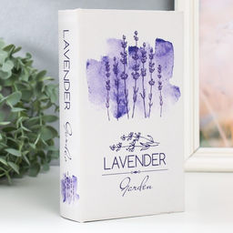 Шкатулка книга-сейф «Сад с лавандой», дерево, искусственная кожа, 21×13×5 см