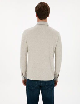 Ta_ Regular Fit Pamuk Kar___ml_ Polo Yaka Sweatshirt
