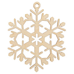 Заготовка для декорирования Mr. Carving КЛ-11 Подвеска Снежинка фанера d 7 см х 0.3 см 02  фото 2