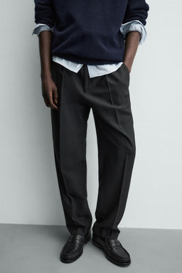 REGULAR FIT PLEATED TROUSERS - Zara фото 14