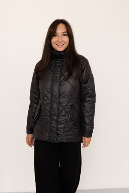 Куртка женская демисезонная 24680 (черный/серый опал) - Kankan фото 13